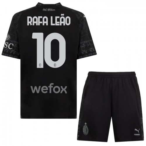 Conjunto/Equipación AC Milan Rafael Leao 10 Niño Cuarta 2023-24 Negra Conjunto/Equipación AC Milan Rafael Leao 10 Niño Cuarta 2023-24 Negra